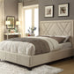 Vienne Full-size Nailhead Patterned Platform Storage Bed in Powder