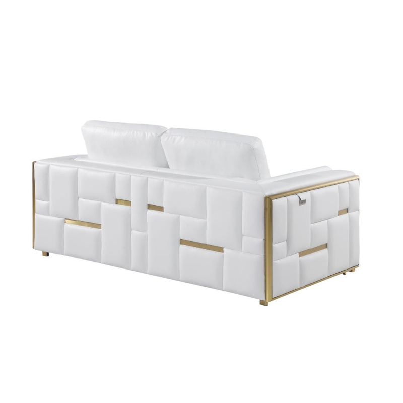 1130 DivanItalia White Sofa – Top Grain Italian Leather