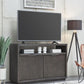 Oxford Solid Wood 54 inch Media Console in Basalt Grey
