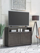 Oxford Solid Wood 54 inch Media Console in Basalt Grey