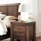 Meadow Two Drawer Solid Wood Nightstand in Brick Brown