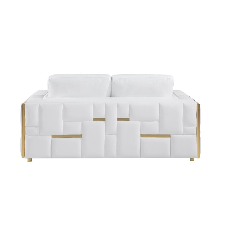 1130 DivanItalia White Sofa – Top Grain Italian Leather
