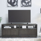 Oxford Solid Wood 74 inch Media Console in Basalt Grey