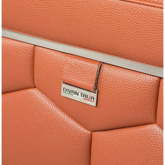 692 DivanItalia Camel Sofa with Adjustable Headrest in Top-Grain Italian Leather– view 3
