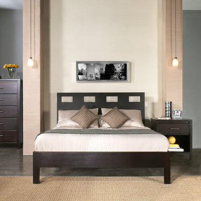 Nevis Riva Platform Bed in Espresso
