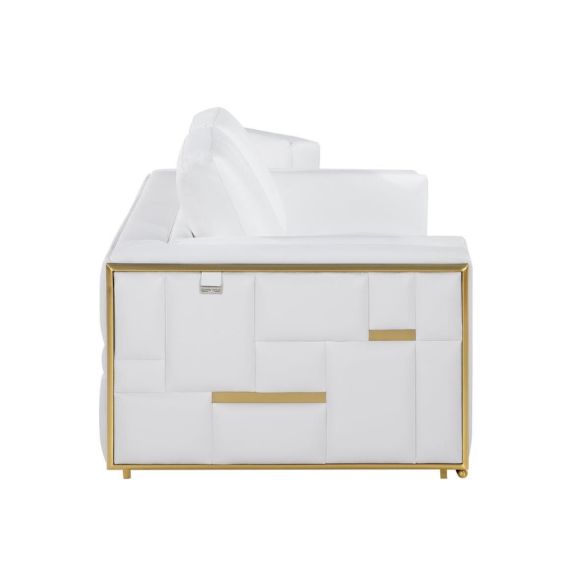 1130 DivanItalia White Sofa – Top Grain Italian Leather