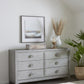 Boho Chic Six-Drawer Dresser in Washed White (2024)
