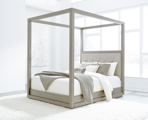Oxford Canopy Bed in Mineral