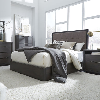 Oxford Platform Bed in Dolphin