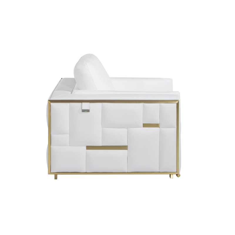 1130 DivanItalia White Chair – Top Grain Italian Leather