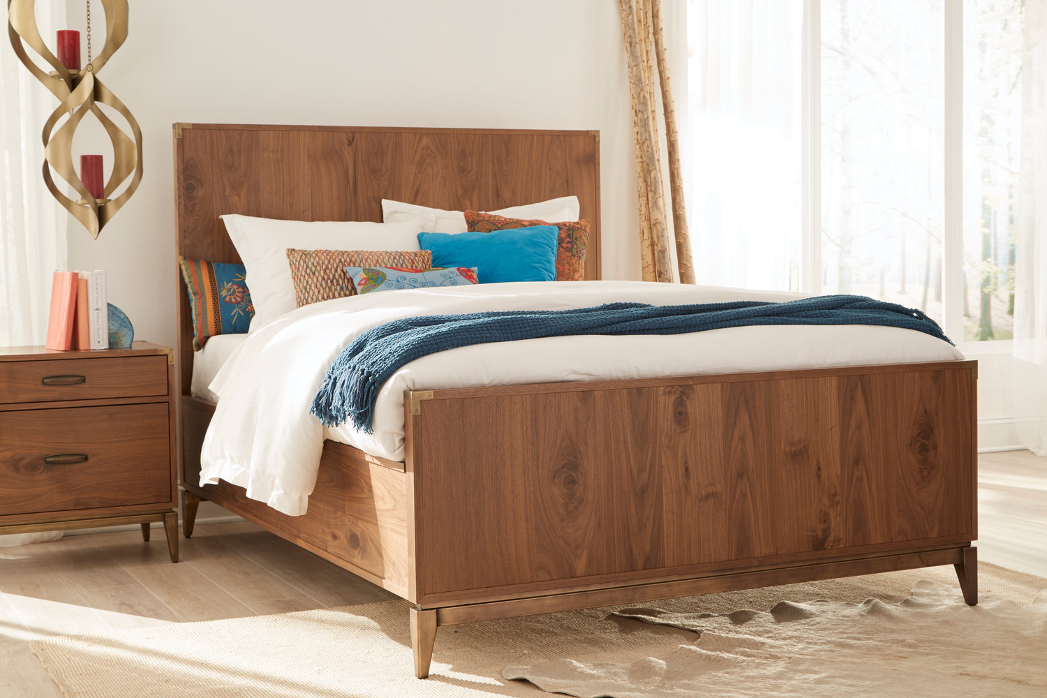 Adler Full-size Panel Bed in Natural Walnut