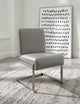 Coral Synthetic Leather Upholstered Dining Chair