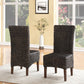 Meadow Wicker Dining Chair in Brick Brown