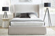 Hera Full-Size Upholstered Skirted Storage Panel Bed in Oatmeal