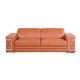 692 DivanItalia Camel Sofa with Adjustable Headrest in Top-Grain Italian Leather