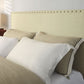 Tavel King-size Nailhead Upholstered Headboard in Tumbleweed