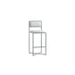 Amalfi X-Base Bar Stool in White Leather