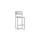 Amalfi X-Base Bar Stool in White Leather