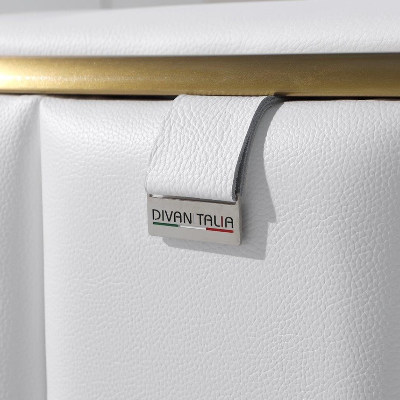 1130 DivanItalia White Sofa – Top Grain Italian Leather