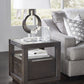 Oxford One Drawer End Table in Basalt Grey