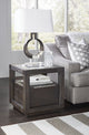 Oxford One Drawer End Table in Basalt Grey