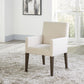 Modesto Upholstered Arm Chair in Abalone Linen and French Roast