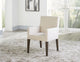 Modesto Upholstered Arm Chair in Abalone Linen and French Roast