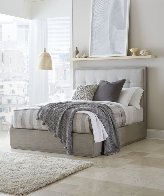 Oxford Platform Bed in Mineral