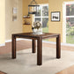 Meadow Solid Wood Square Counter Table in Brick Brown