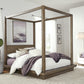 Melbourne King-Size Canopy Bed in Dark Pine