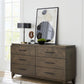 Broderick Six-Drawer Dresser  in Wild Oats Brown (2024)