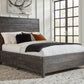 Townsend King-Size Solid Wood Low-Profile Bed in Gunmetal
