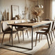 (Dummy) Modern Wooden Dining Table with Metal Legs