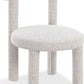 Addison Modern Dining Chair in Cotton Ball Boucle