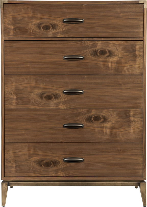 Adler Five Drawer Chest in Natural Walnut (2024)