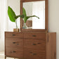 Adler Six Drawer Dresser in Natural Walnut (2024)
