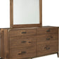Adler Six Drawer Dresser in Natural Walnut (2024)