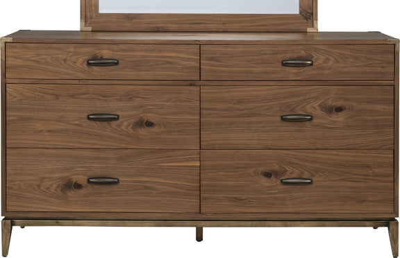Adler Six Drawer Dresser in Natural Walnut (2024)