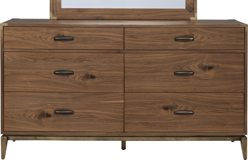 Adler Six Drawer Dresser in Natural Walnut (2024)