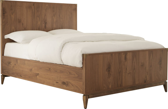 Adler California King-size Panel Bed in Natural Walnut