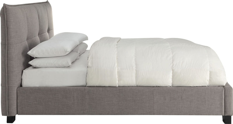 Adona California King-Size Upholstered Platform Bed in Dolphin Linen (2026)