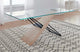 Aere Glass, Wood and Metal Rectangular Dining Table in Natural Ash and Black