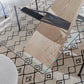 Aere Glass, Wood and Metal Rectangular Dining Table in Natural Ash and Black