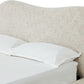 Afra Queen-size Chenille Upholstered Wood Leg Platform Bed in Chinchilla