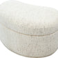 Afra Fully Upholstered Storage Ottoman in Chinchilla
