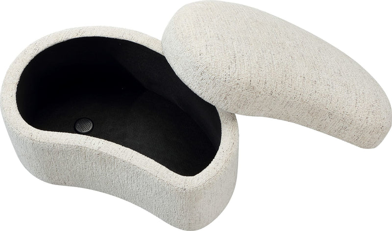 Afra Fully Upholstered Storage Ottoman in Chinchilla