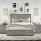 Alexandra Queen-Size Solid Wood Storage Bed in Rustic Latte