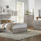 Alexandra Queen-Size Solid Wood Storage Bed in Rustic Latte