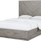 Alexandra Queen-Size Solid Wood Storage Bed in Rustic Latte