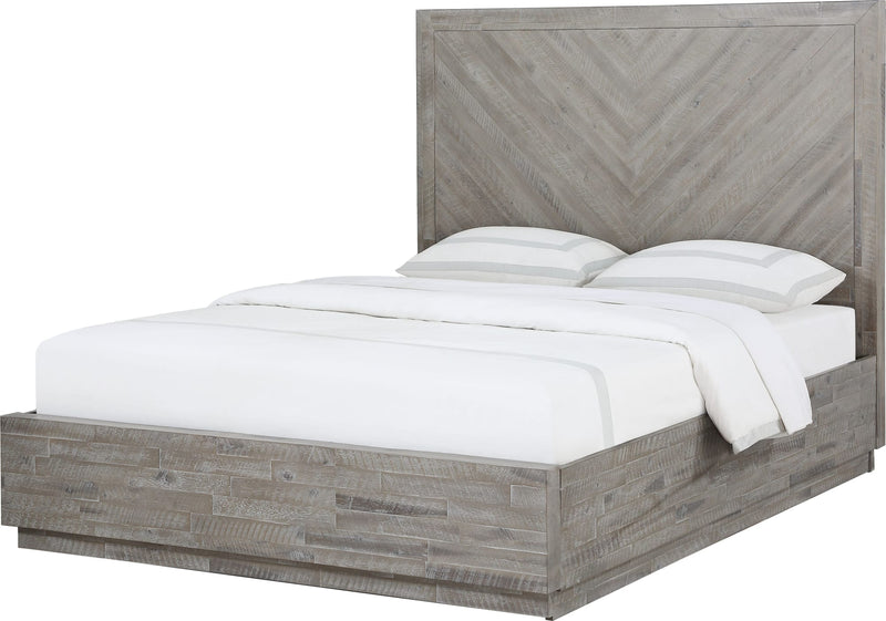 Alexandra Queen-Size Solid Wood Storage Bed in Rustic Latte